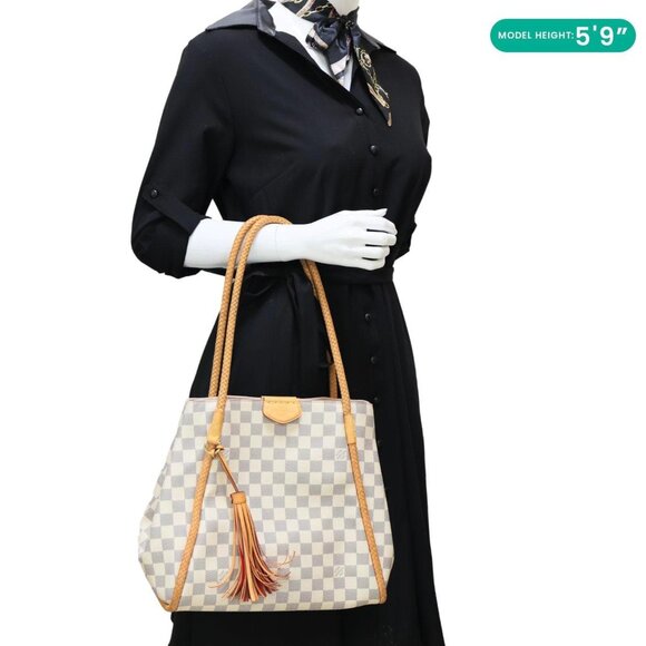 Louis Vuitton Propriano Damier Azur Tote Bag Rose Ballerine - Picture 2 of 12